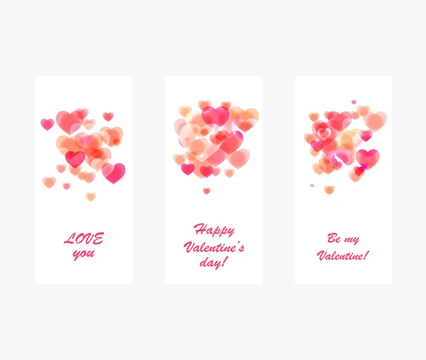 Corazón rosa brillante diseño de San Valentín — Vector de stock