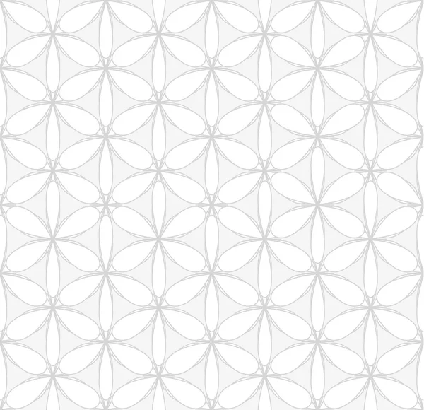 흰색과 회색 꽃 원활한 패턴 — 스톡 벡터