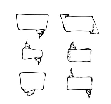 Origami çizilmiş vektör afiş kümesi