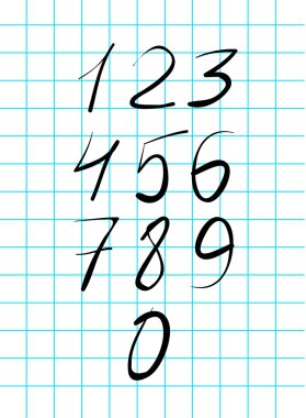 Vektör doodle numaraları