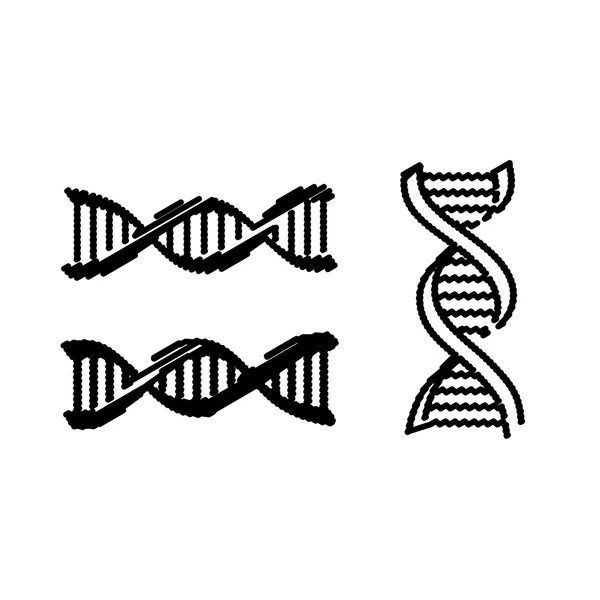 Hand-drawn DNA spiral icon — Stock Vector