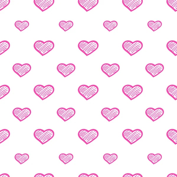 Cœurs abstraits sans couture fond romantique — Image vectorielle