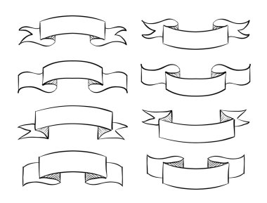 Çizilmiş afiş karalama vektör vintage kaydırma
