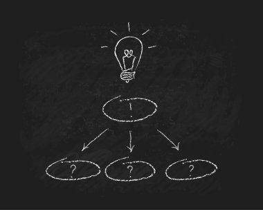 Vektör yazı tahtası tebeşir retro arka plan