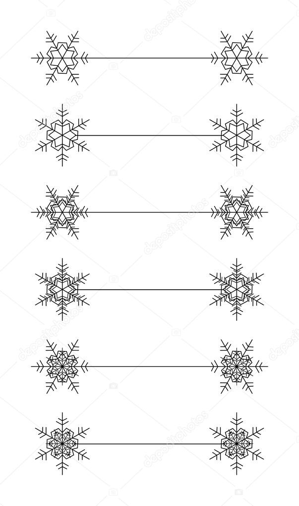 Vector snowflakes divier design