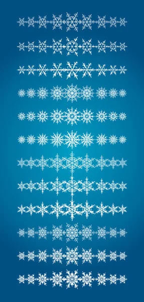 Набір сніжинок писаря Векторні рамки — стоковий вектор