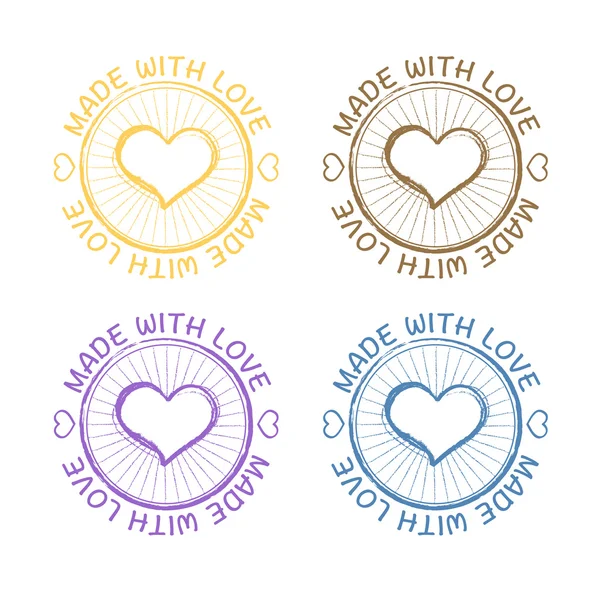 Sevgiyle yapılan grunge retro damgası