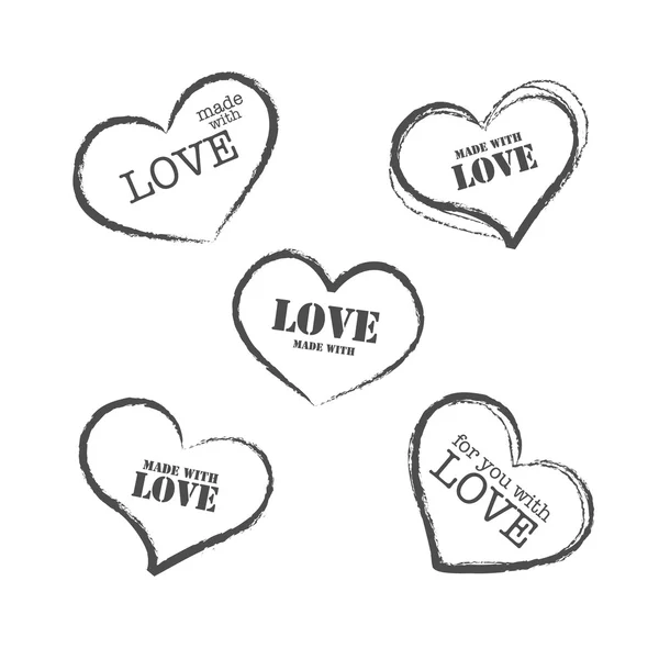 Ретро-марка, сделанная с любовью — стоковый вектор
