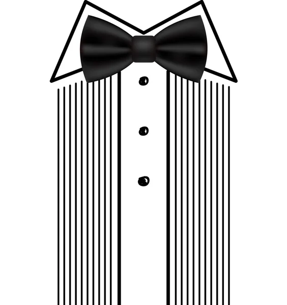 Vector strikje tuxedo uitnodiging ontwerpsjabloon — Stockvector