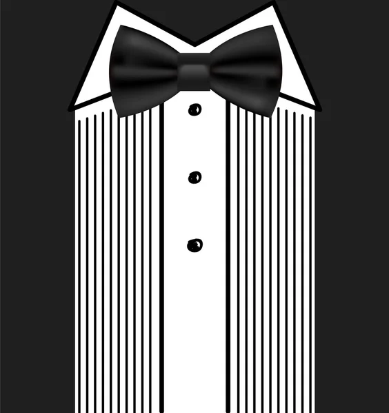 Векторна краватка тукседо шаблон дизайну запрошення — стоковий вектор
