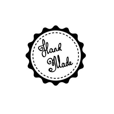 Retro vektör çizilmiş El yapımı rozeti