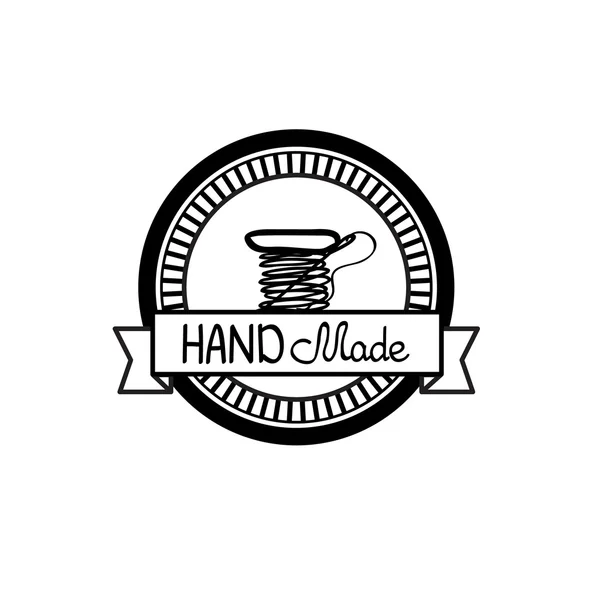 Retro vector handgetekende handgemaakte badge — Stockvector