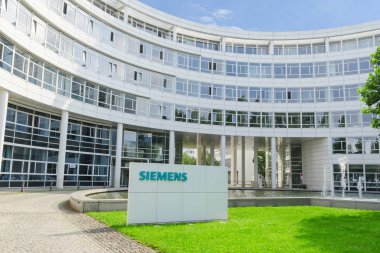 New headquarters office building of Hi-Tech company Siemens AG clipart