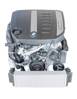İzole modern güçlü amiral gemisi modeli Bmw Twinpower turbo dizel motor