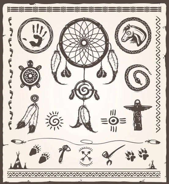 Native American Design Elements — Stock Vector