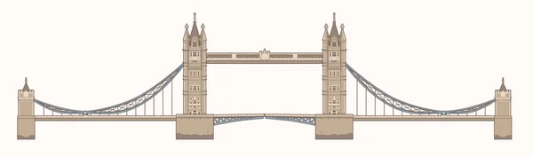 Puente torre — Archivo Imágenes Vectoriales