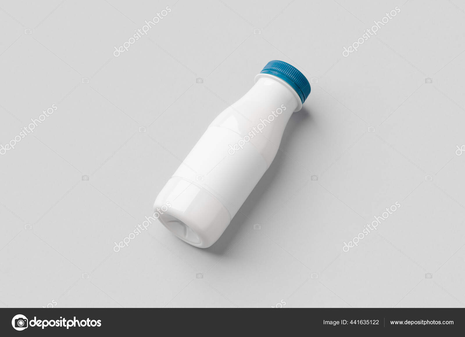 Download White Plastic Yogurt Milk Bottle Mockup Blank Label Stock Photo Image By C Shablonstudio 441635122
