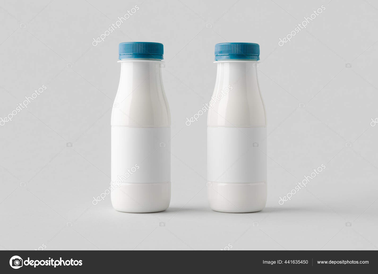 Download White Plastic Yogurt Milk Bottle Mockup Blank Label Stock Photo Image By C Shablonstudio 441635450