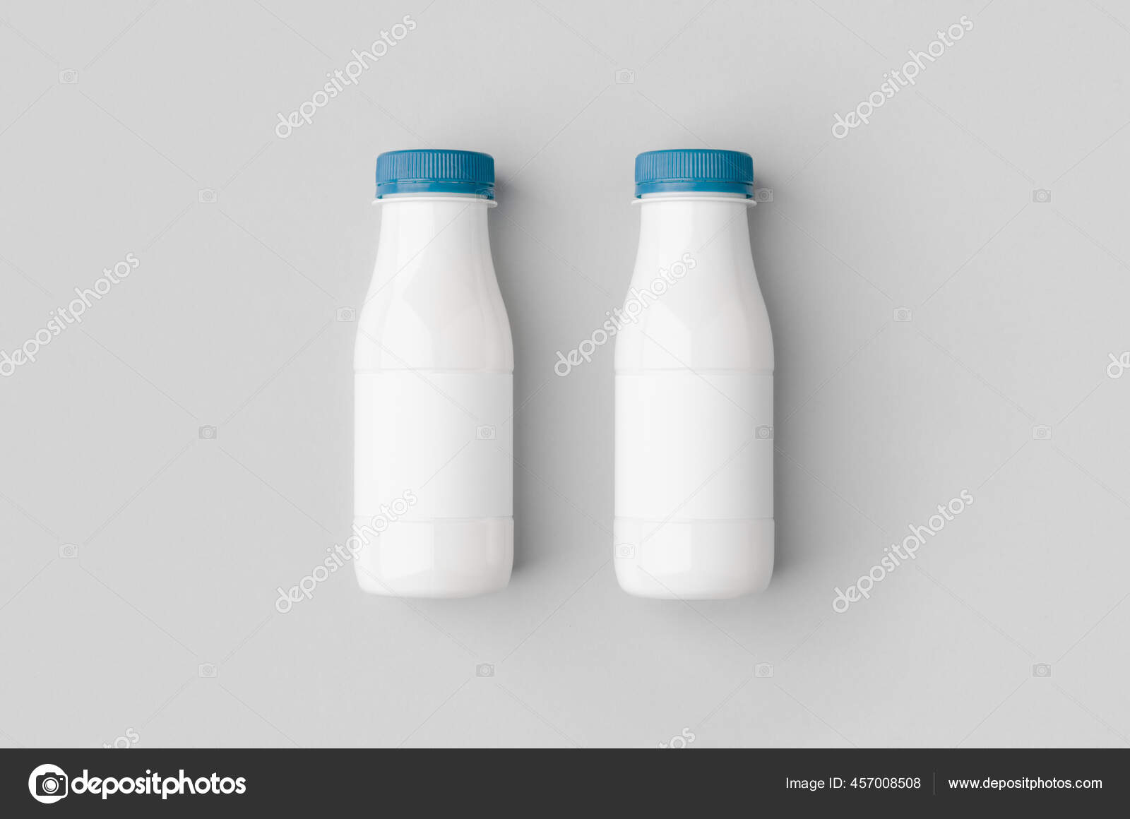 Download White Plastic Yogurt Milk Bottle Mockup Blank Label Stock Photo Image By C Shablonstudio 457008508