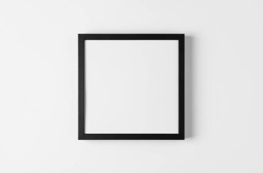Siyah duvar çerçeve modeli, kare boyutunda.