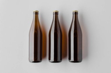 Bira şişesi maketi, kehribar cam