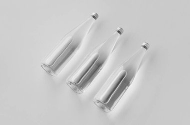 Su şişesi maketi, temiz cam.