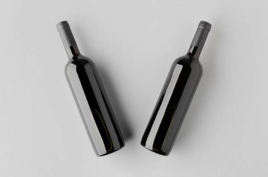 Kırmızı şarap şişesi maketi.