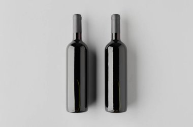 Kırmızı şarap şişesi maketi.