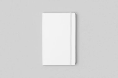 Tarafsız arkaplan üzerine beyaz harici defter modeli