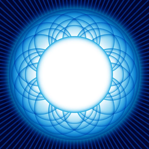 Círculo de onda azul — Vector de stock
