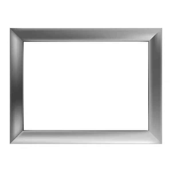 Zilver metalen frame — Stockvector