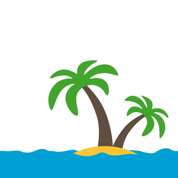 Symbol of a tropical island — Stock Vector