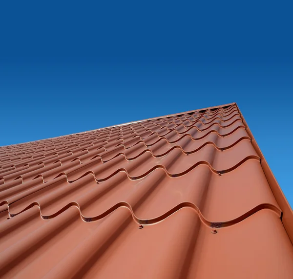 New roof of sheet metal — Stock Photo, Image