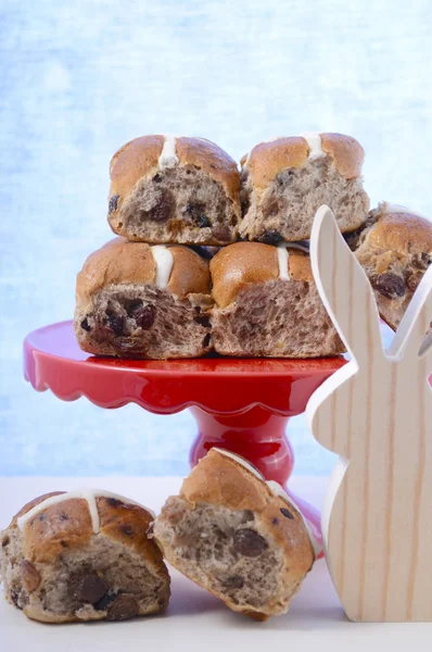 Happy Easter Hot Cross Buns — Stock Photo, Image