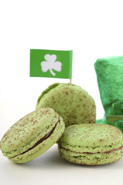 Macarons St Patricks Day zelené. — Stock fotografie
