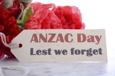 ANZAC Day Poppies Lest We Forget clipart