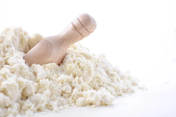 Whey Protein Powder com colher . — Fotografia de Stock