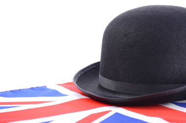 Melon şapkasını ve İngiliz bayrağı.