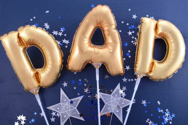 Vatertag Gold Papa Luftballons. — Stockfoto