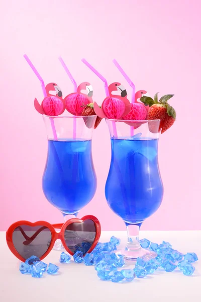 Summer is Here Blue Cocktails — Stock Photo, Image