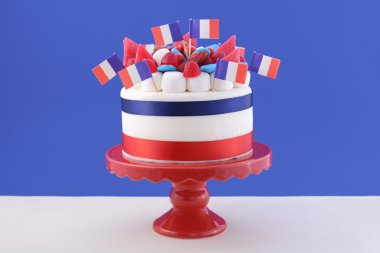 Mutlu Bastille günü kutlama pastası