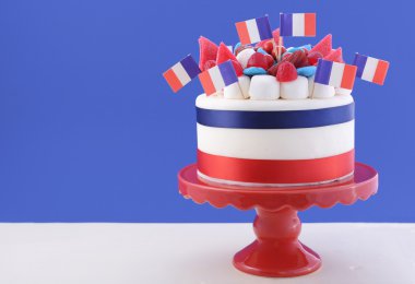 Mutlu Bastille günü kutlama pastası