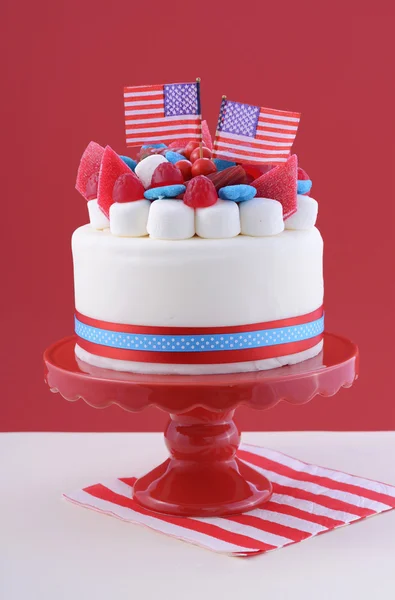 Joyeux gâteau de célébration du 4 juillet . — Photo