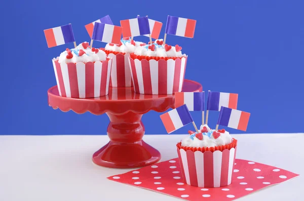 Happy Bastille Day Cupcakes. — Stockfoto