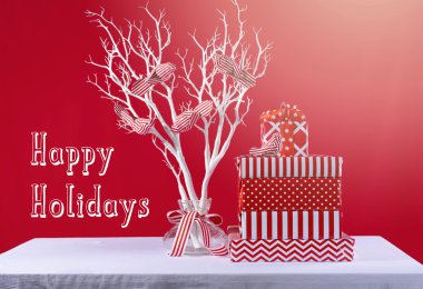 Red and White Christmas Gifts