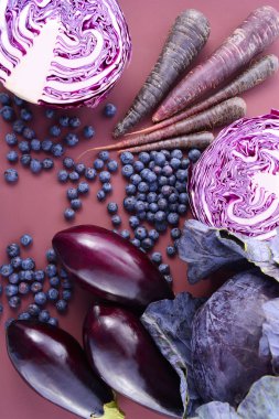 Mor Meyve ve sebzeler 