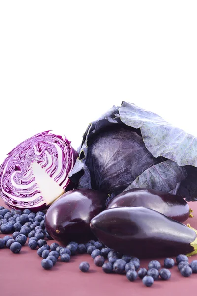 Frutas e legumes roxos — Fotografia de Stock