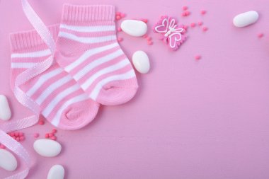 Pembe bebek duş bebek odası arka plan