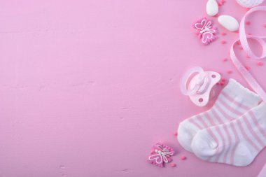 Pembe bebek duş bebek odası arka plan