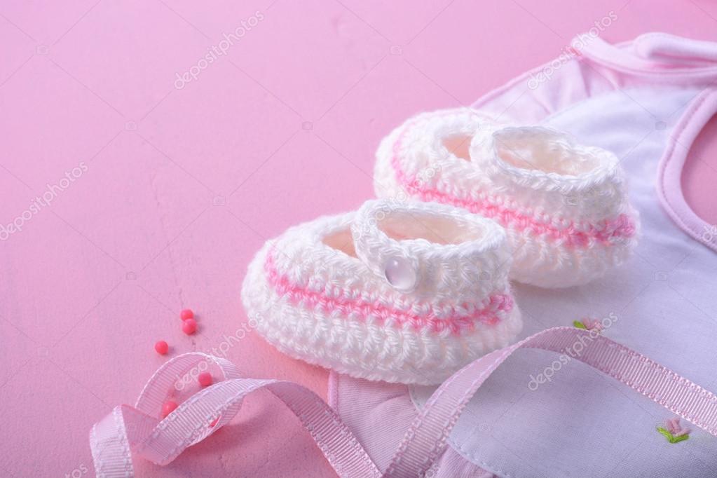 Pink Baby Shower Nursery Background Stock Photo by ©amarosy 119269492